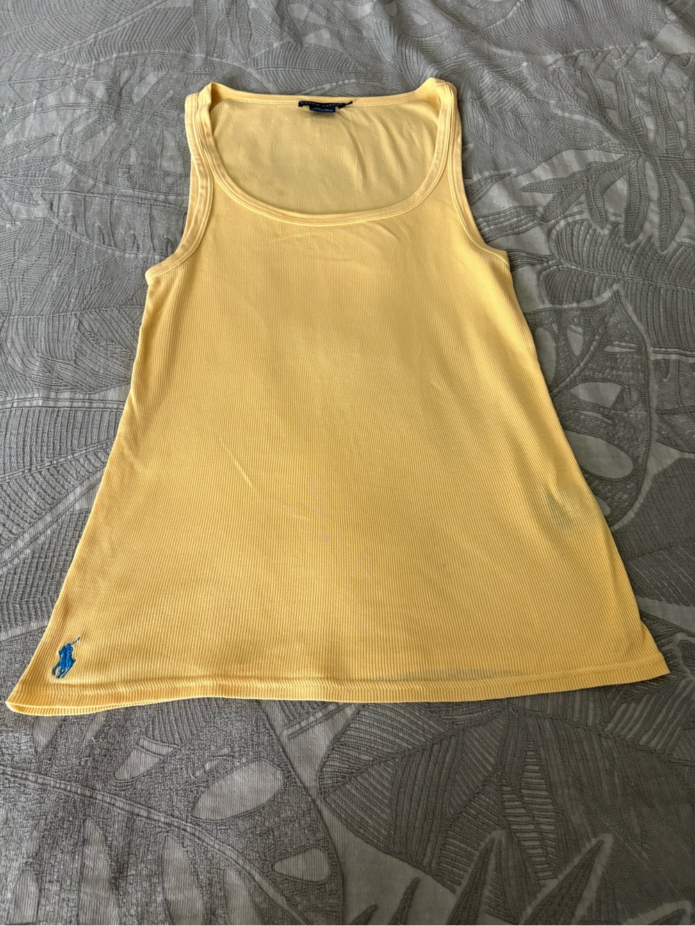 Ralph Lauren Lemon Yellow Ribbed Tank Top